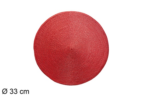 [113003] Red metallic trivet 33 cm