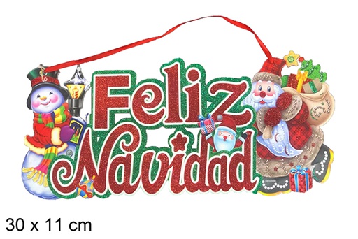 [113152] Ciondolo di Feliz Navidad 30x11 cm