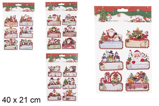 [113230] Pack 6 adesivi regalo figure di Natale  