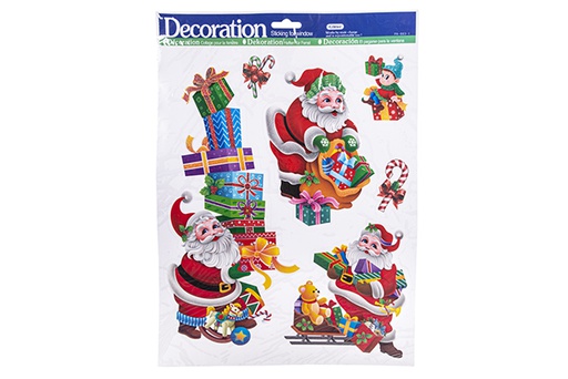 [113236] Santa Claus stickers to decorate assorted window