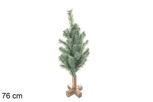 [113551] Árvore verde com base de madeira 76 cm (88 galhos)