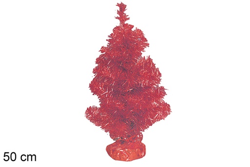 [113649] Árvore de Natal metálica vermelha 50 cm