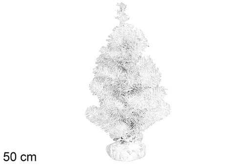 [113650] Árvore de Natal metálica branca 50 cm