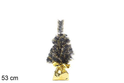 [113652] Árvore de Natal PVC verde com base dourada 53 cm