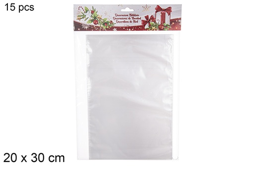 [113812] Pack 15 sachets PVC transparents 20x30 cm