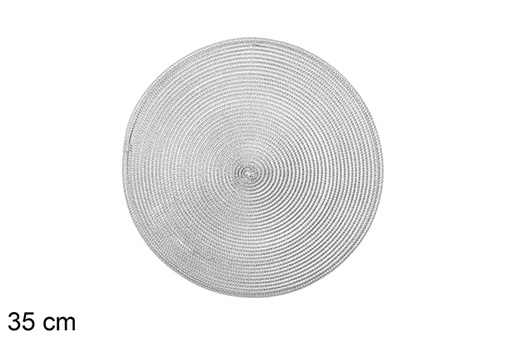 [113336] Dessous de plat en plastique doré mat 35 cm