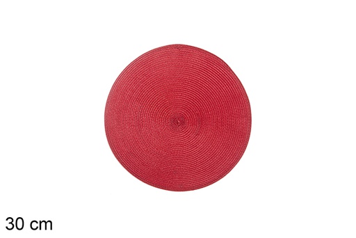 [113338] Matte red plastic trivet 30 cm