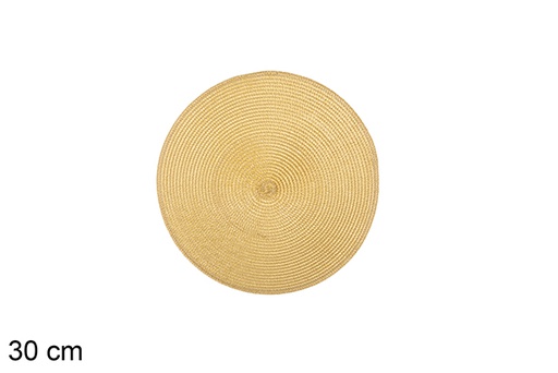 [113340] Matte gold plastic trivet 30 cm