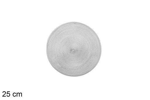 [113342] Dessous de plat en plastique doré mat 25 cm