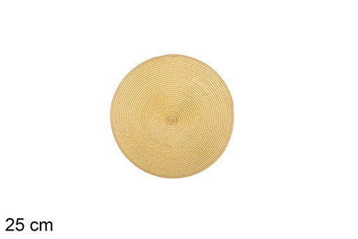 [113343] Matte gold plastic trivet 25 cm