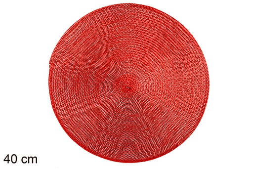 [113344] Glossy red plastic trivet 40 cm