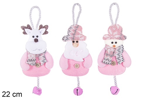 [113368] Pendentif de Noël décorer maison avec clochette assortie 22 cm