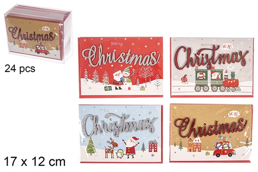 [113417] Assorted Christmas postcard 17x12 cm 