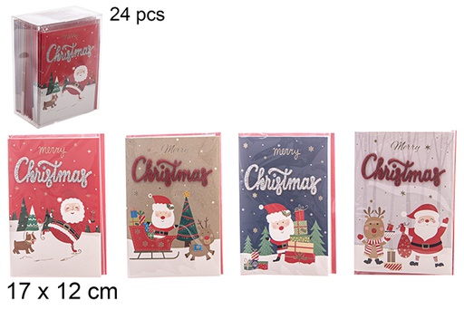 [113418] Assorted Christmas postcard 17x12 cm 