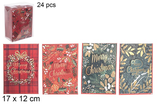 [113419] Assorted 3D Christmas postcard 17x12 cm 