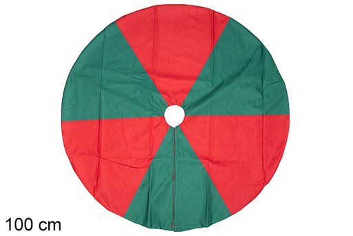 [113496] Manta pie de árbol Navidad color roja y verde 100 cm