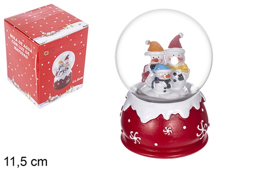 [114144] Boule d'eau de Noël lumineuse 11,5 cm