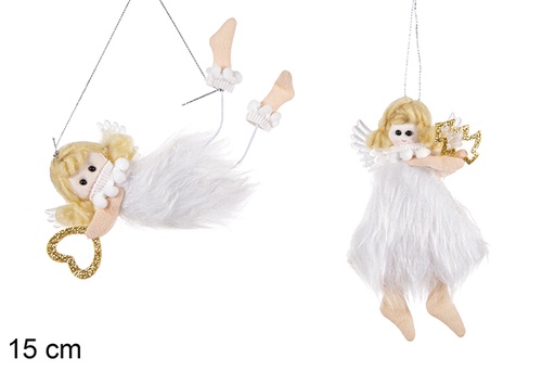 [206817] Pendentif ballerine blanche de Noël 15 cm