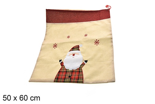 [206942] Saco navidad crema decorado 50x60cm