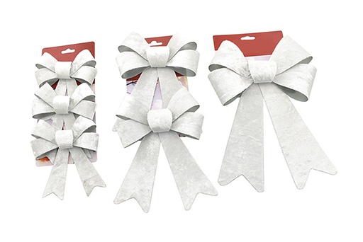 [207045] White velvet Christmas bow