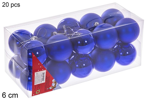 [112719] Pack 20 bolas azul brillo/mate  6 cm