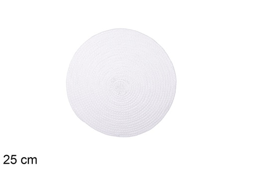 [114166] White paper rope trivet 25 cm