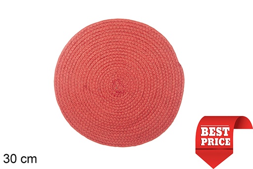 [114169] Salvamantel cuerda de papel rojo 30 cm