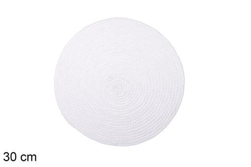 [114170] Dessous de plat en corde de papier blanc 30 cm