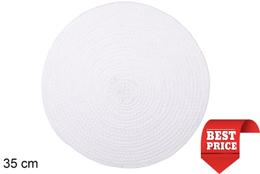 [114173] White paper rope trivet 35 cm