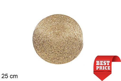[114178] Sottopentola in corda di carta oro 25 cm