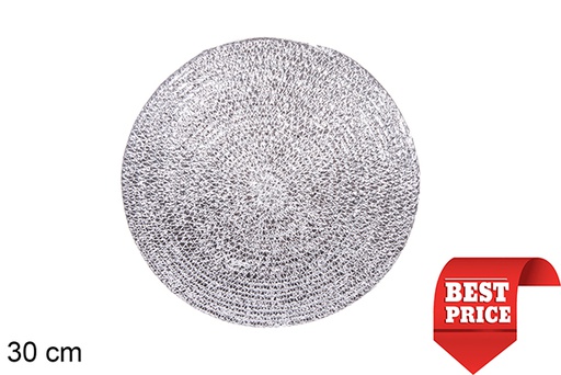[114181] Salvamantel cuerda papel plata 30 cm