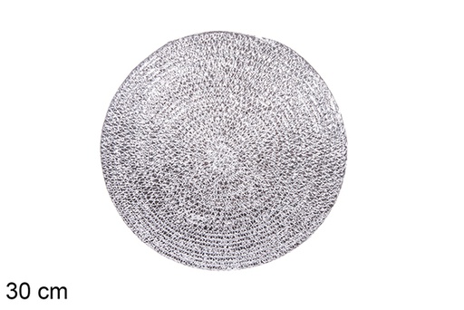 [114181] Silver paper rope trivet 30 cm