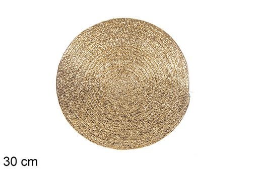 [114182] Gold paper rope trivet 30 cm