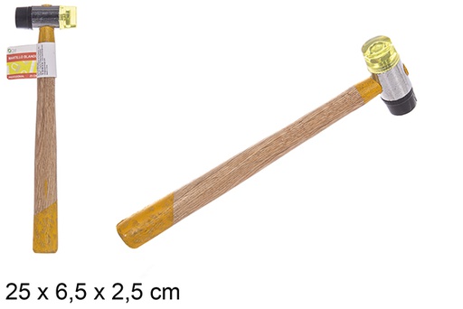 [111770] Martello morbido con manico in legno 25 cm