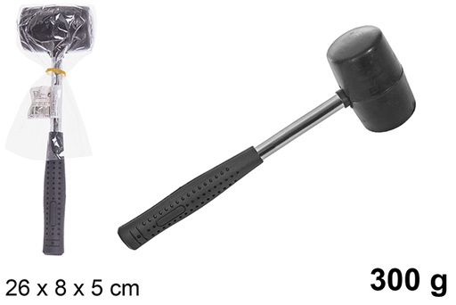 [111766] Rubber mallet with metal handle 300 gr. 26 cm