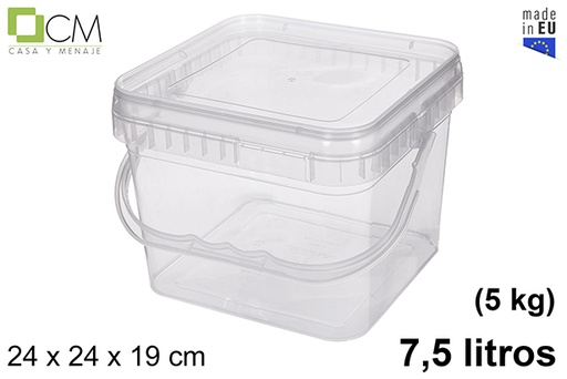 [112854] Contenitore multiuso in plastica quadrato 7.500 ml (5 kg)