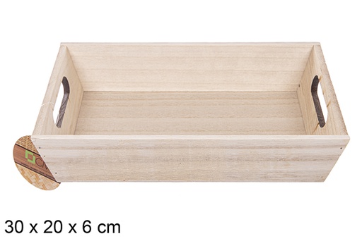 [111704] Scatola in legno naturale 30x20x6 cm