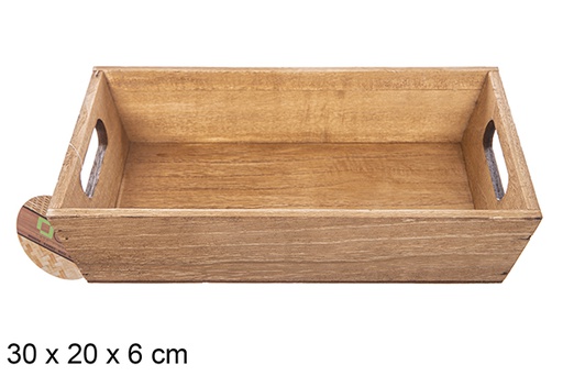 [111703] Mahogany wood box 30x20x6 cm