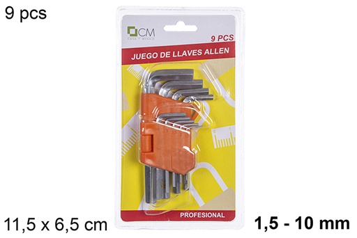 [111758] Pack 9 clés Allen 1,5-10 mm