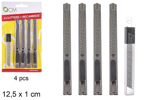 [112048] Pack 4 metal cutter + spare blades
