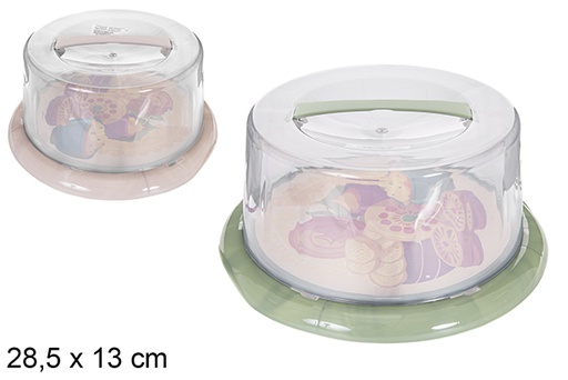 [111957] Plastic cake holder in assorted colors