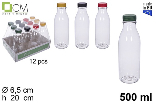 [113485] Transparent PET plastic bottle 500 ml 