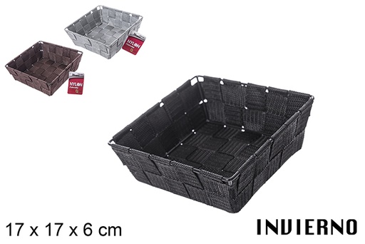 [112341] Invierno colored nylon basket 17x17x6 cm