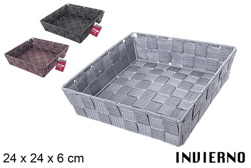 [112343] Invierno colored nylon basket 24x24 cm