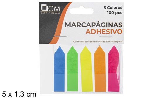 [112213] Marcadores página adesivos seta 5 cores 
