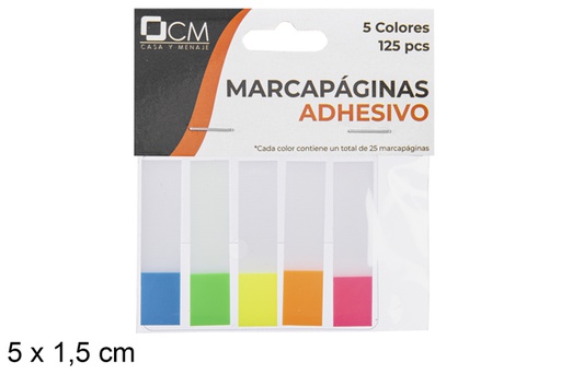 [112214] Segnapagina transparente/5 colori  