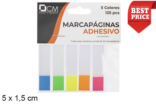[112214] Segnapagina transparente/5 colori  