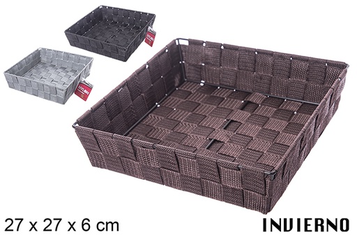 [112344] Cestino in nylon colore Invierno 27x27 cm