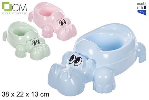 [114530] Pot bébé hippopotame couleurs pastel