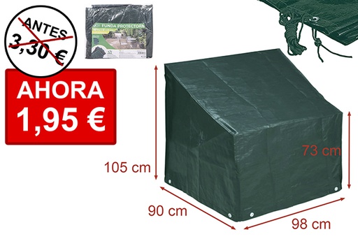 [111616] Outdoor protective cover for barbecue 90x98x105/73 cm